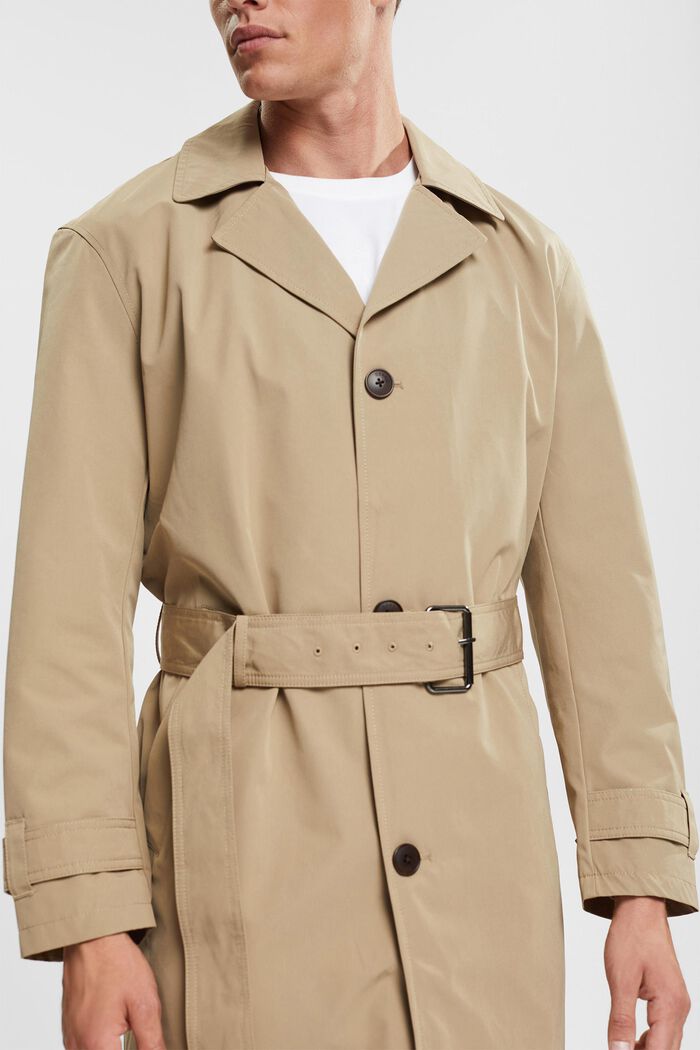 Trench-coat avec ceinture, PALE KHAKI, detail image number 3