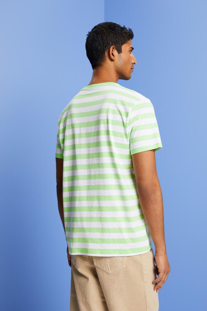 T-shirt rayé en coton, CITRUS GREEN, detail image number 3
