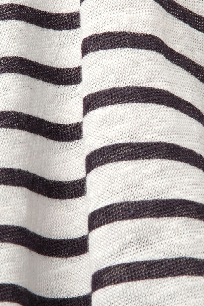 T-shirt à col polo, 100 % lin, BLACK, detail image number 5