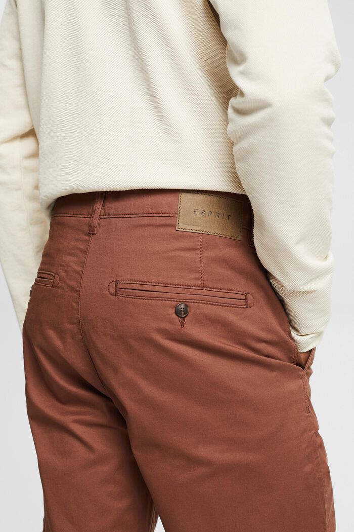 Pantalon court en coton biologique, RUST BROWN, detail image number 5