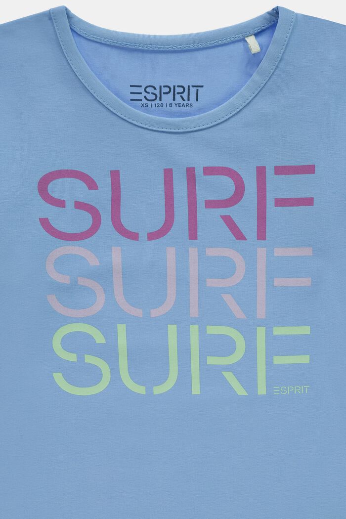 T-shirt à imprimé surf en coton, BRIGHT BLUE, detail image number 2