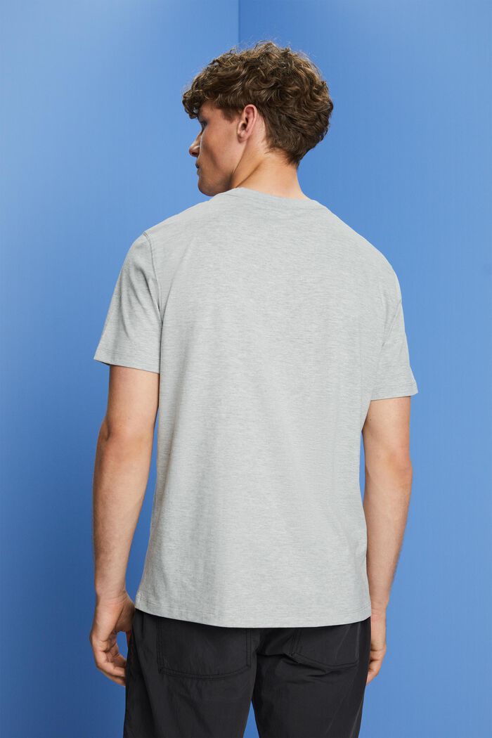T-shirt en jersey flammé imprimé, LIGHT GREY, detail image number 3
