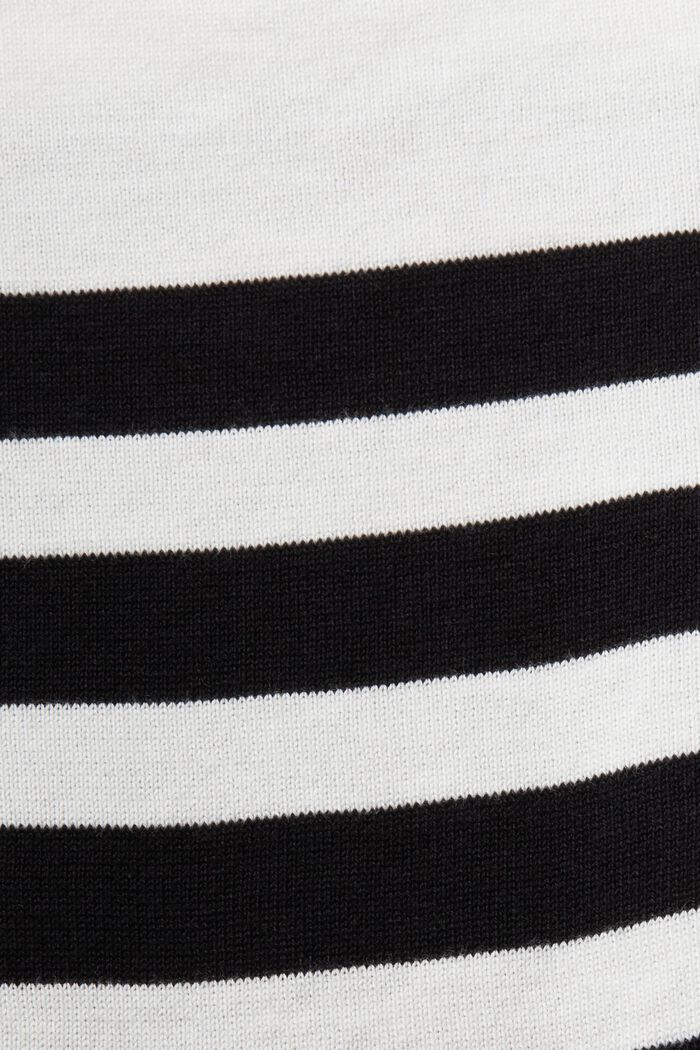 Sweat-shirt rayé à col ras-du-cou, OFF WHITE, detail image number 5