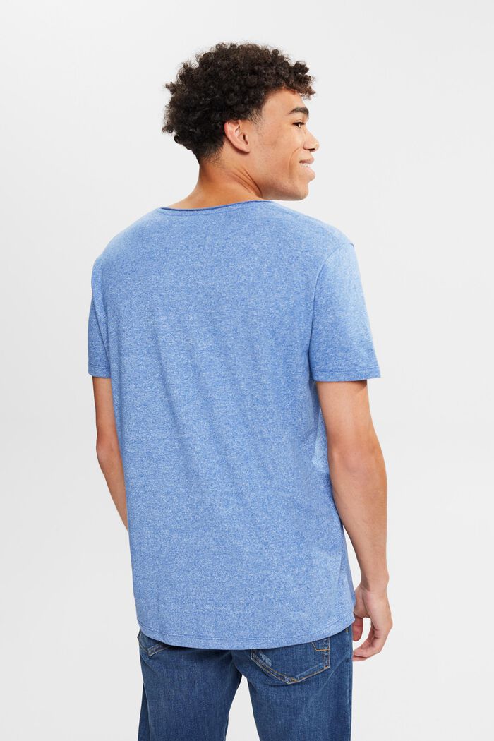 En matière recyclée : le t-shirt en jersey chiné, BLUE, detail image number 3