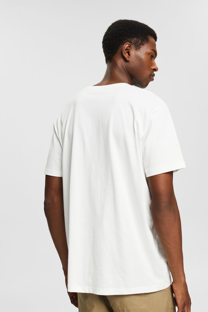 T-shirt à imprimé en coton biologique, OFF WHITE, detail image number 3