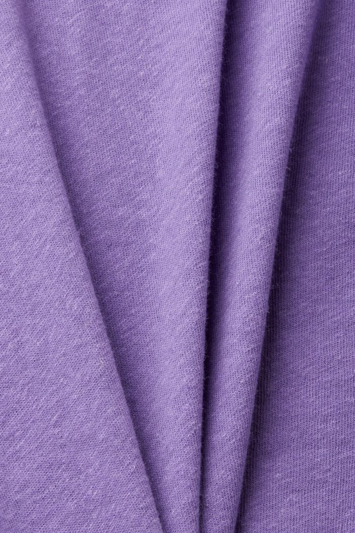 T-shirt en mélange de coton et lin, PURPLE, detail image number 5