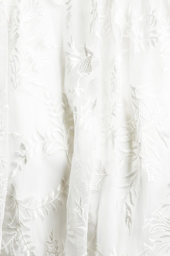 Robe ornée de broderie florale, OFF WHITE, detail image number 3