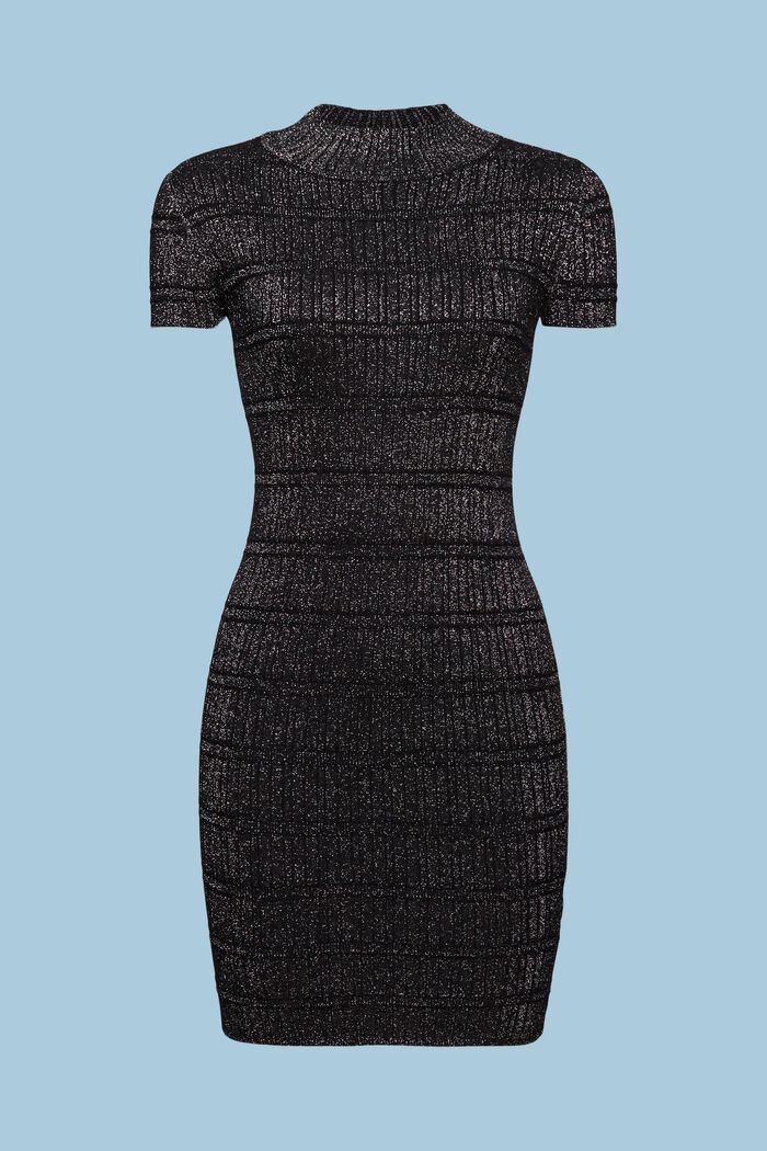 Mini-robe en maille lamée, BLACK, detail image number 7