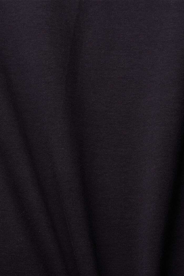 T-shirt en jersey unicolore, BLACK, detail image number 4