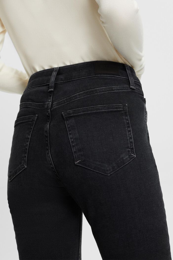Jean Skinny à taille haute, BLACK RINSE, detail image number 4