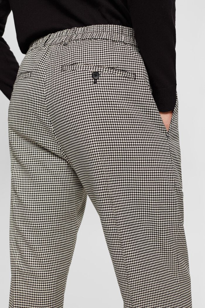 Pantalon mix & match PIED-DE-POULE, BLACK, detail image number 4