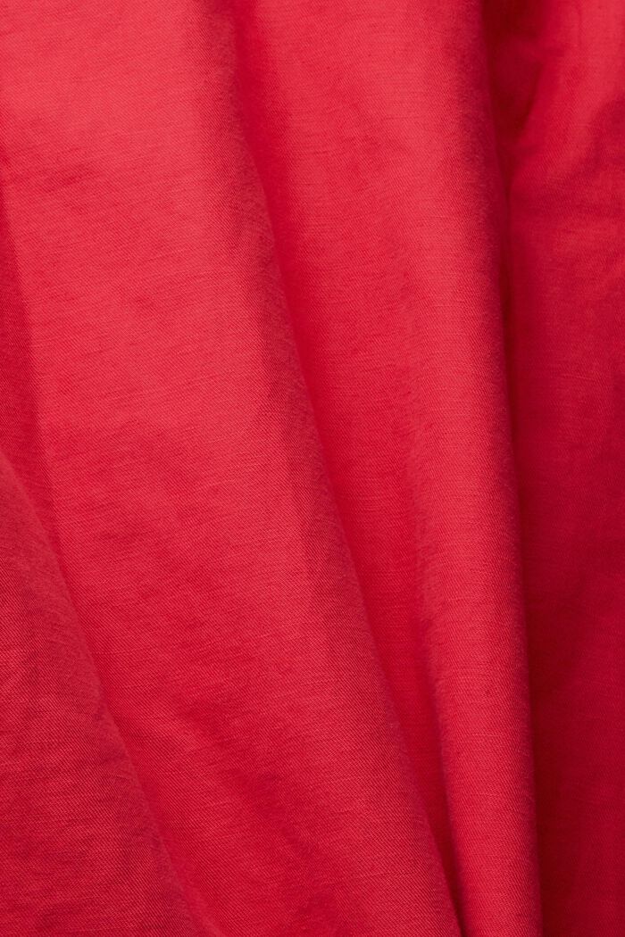 En lin mélangé : chemise oversize, RED, detail image number 4