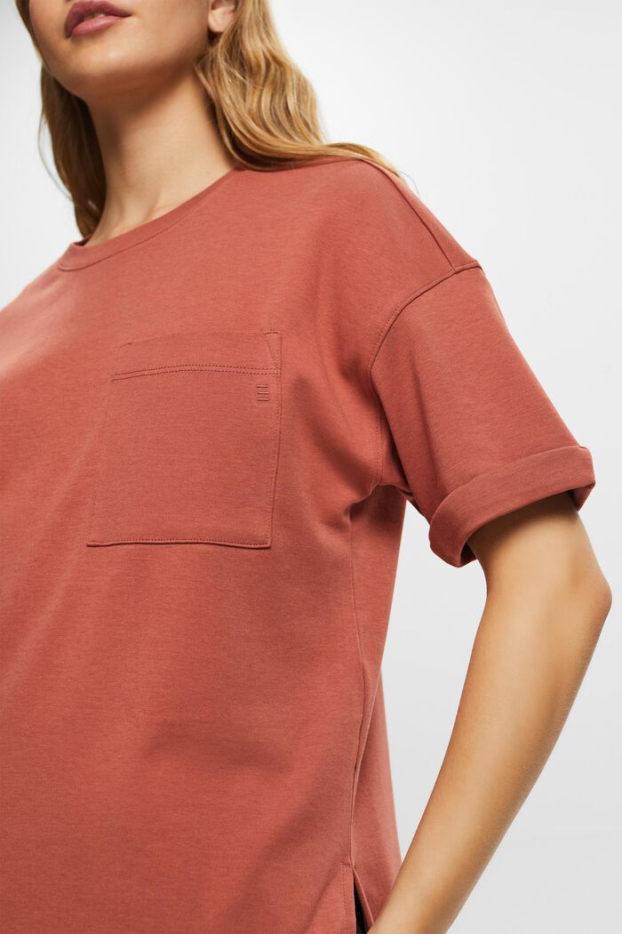 T-shirt oversize avec poche plaquée, TERRACOTTA, detail image number 2