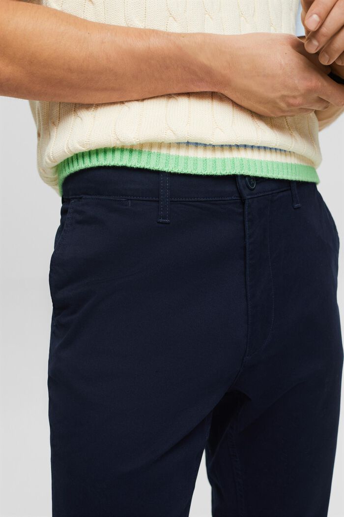 Pantalon chino à jambes étroites, NAVY, detail image number 4