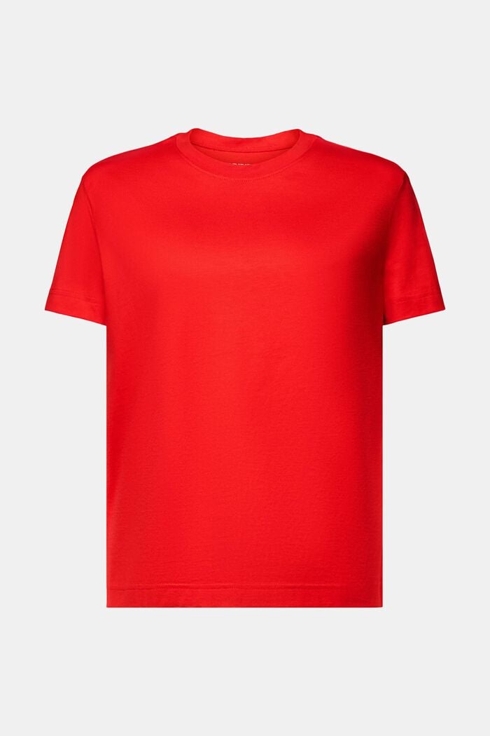 T-shirt à encolure ronde en coton Pima, RED, detail image number 5