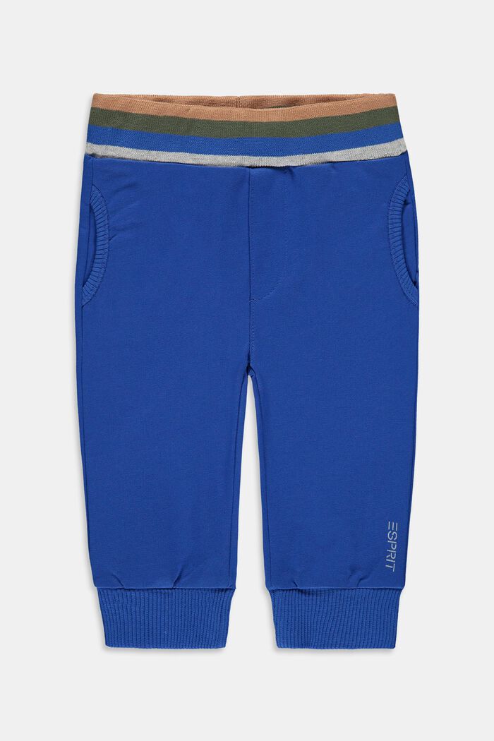 Pantalon molletonné, 100 % coton biologique, BLUE, detail image number 0