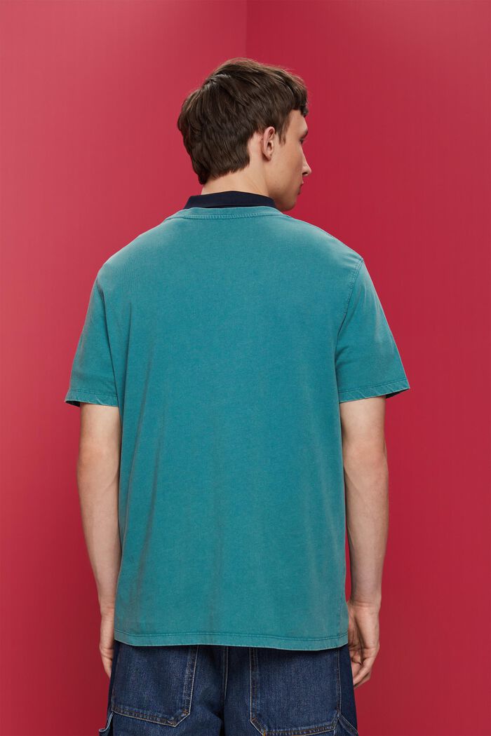 T-shirt en jersey teint en pièce, 100 % coton, TEAL BLUE, detail image number 3