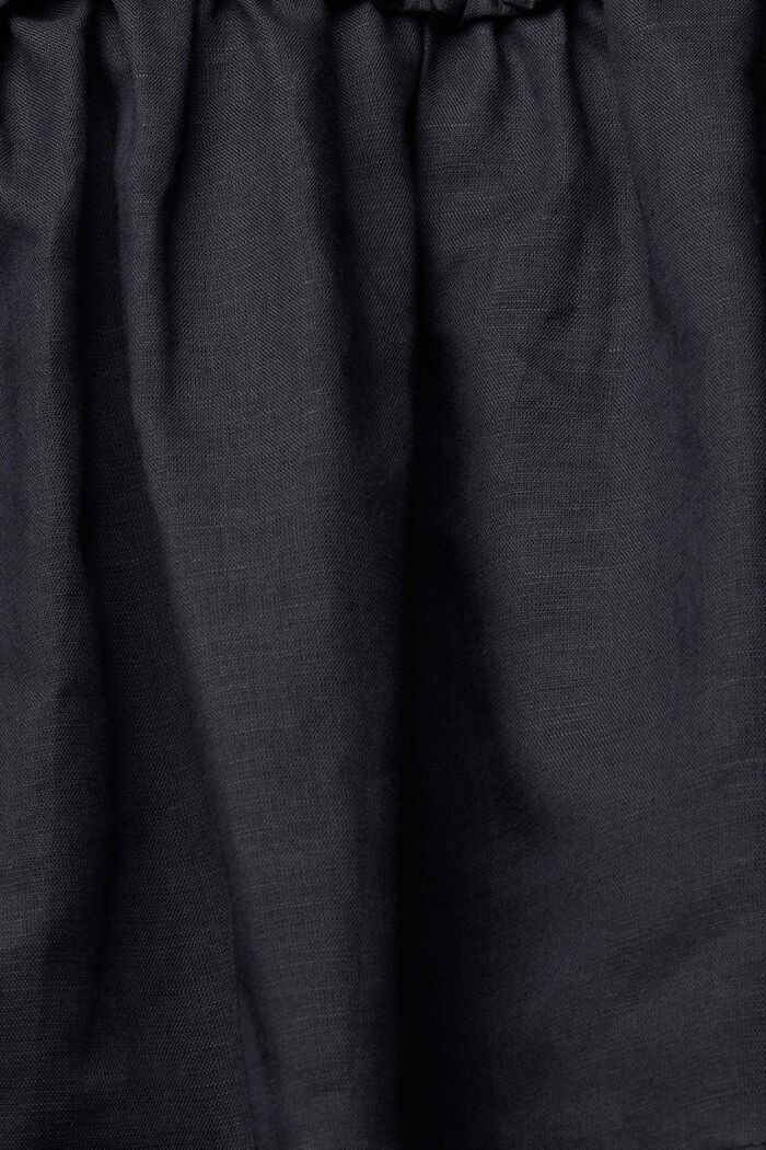 Mini-jupe en lin mélangé, BLACK, detail image number 5