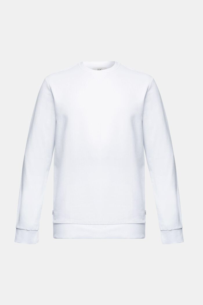 Sweat-shirt 100 % coton, WHITE, overview
