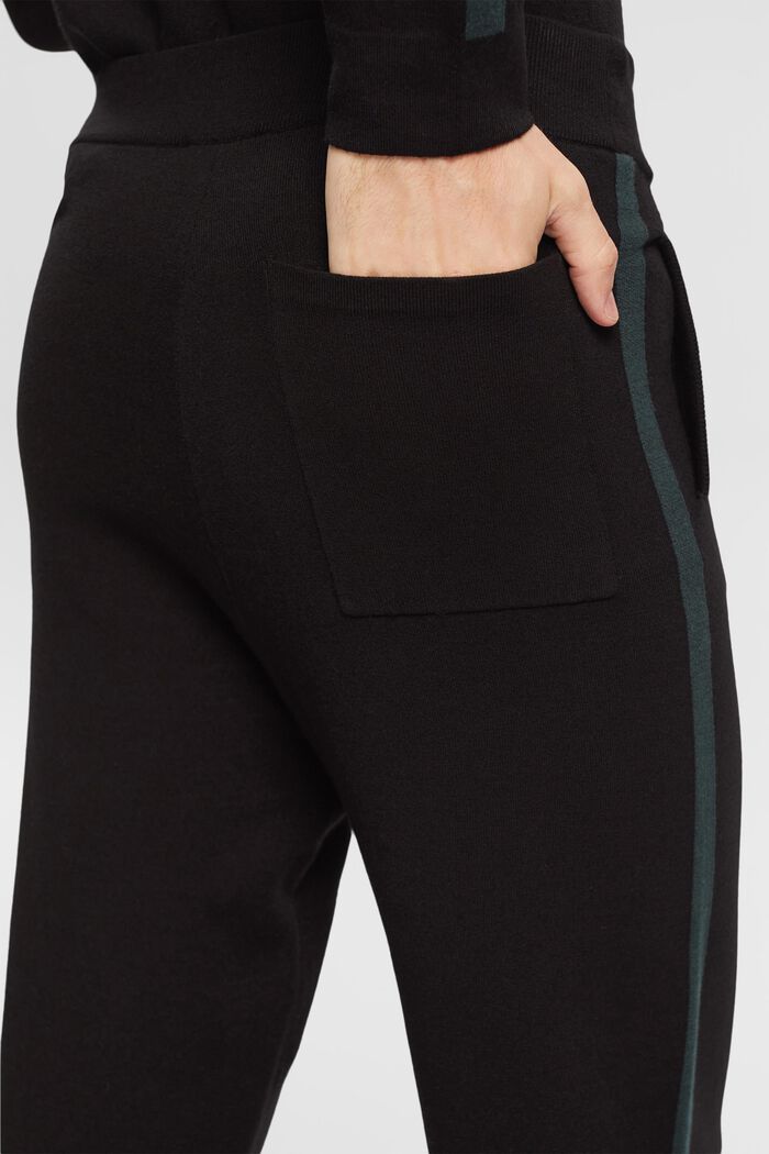 Pantalon en maille, LENZING™ ECOVERO™, BLACK, detail image number 4