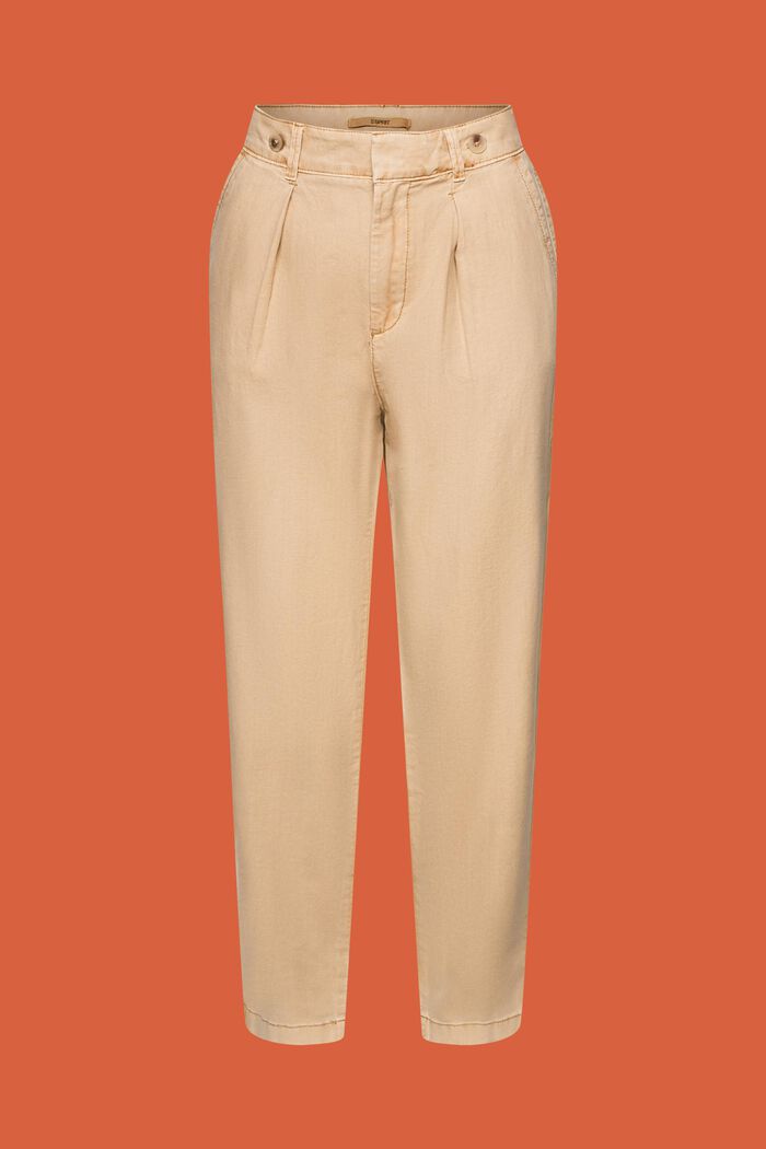 Pantalon chino, lin mélangé, SAND, detail image number 7