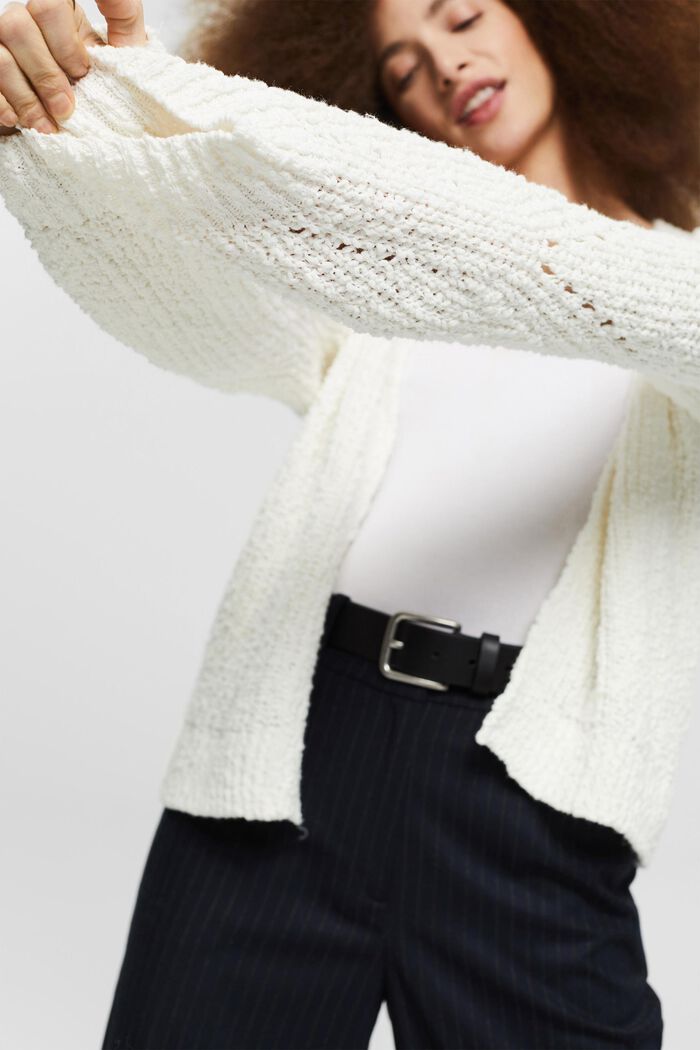 Cardigan 100 % coton, OFF WHITE, detail image number 5