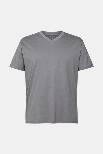 T-shirt en jersey, 100 % coton, DARK GREY, overview