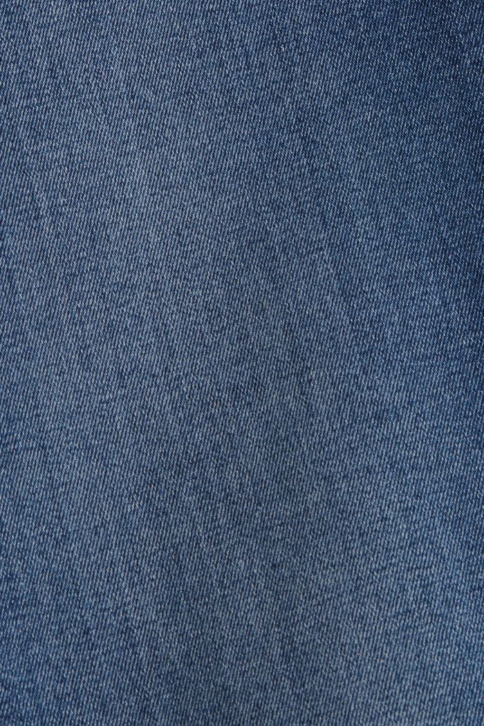 Jean super stretch à patte de boutonnage, coton biologique, BLUE DARK WASHED, detail image number 4