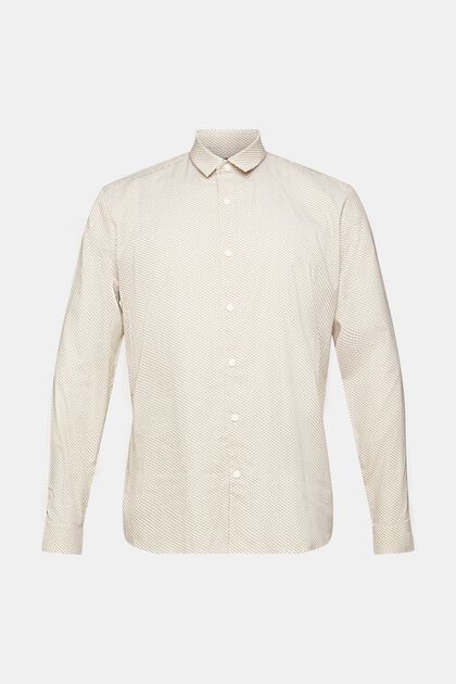 T-shirt en coton durable à motif, KHAKI BEIGE, overview