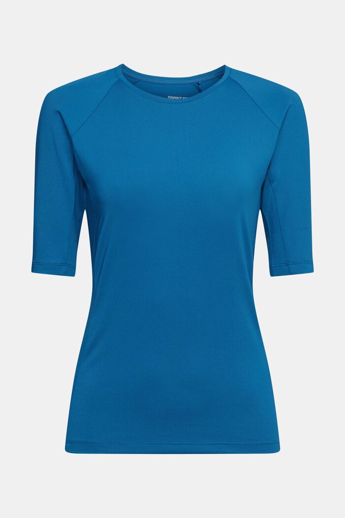 En matière recyclée : le t-shirt de sport doté de la technologie E-DRY, PETROL BLUE, detail image number 6