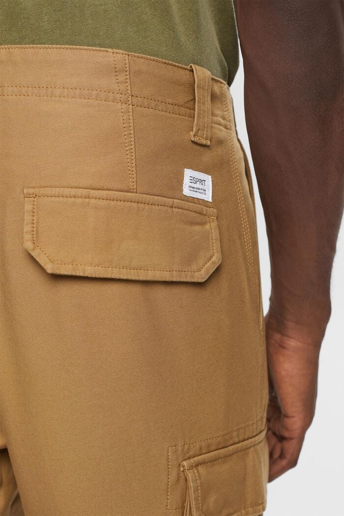 Pantalon cargo en coton, CAMEL, detail image number 4