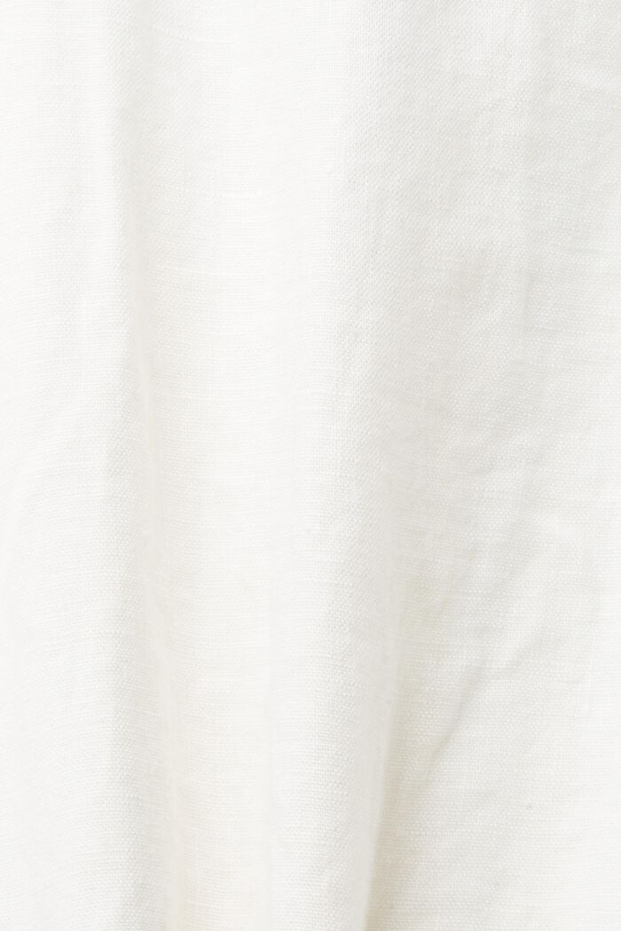 Robe-chemise à ceinture, 100 % lin, WHITE, detail image number 4