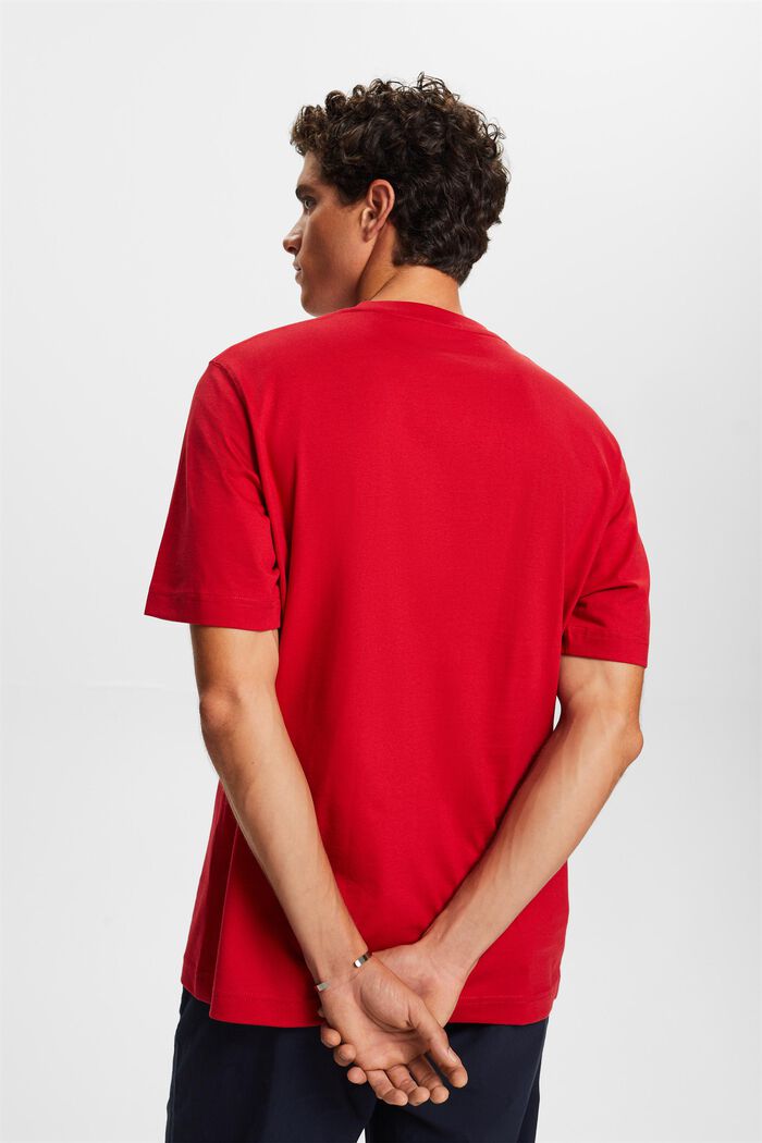 T-shirt à manches courtes et logo, DARK RED, detail image number 3