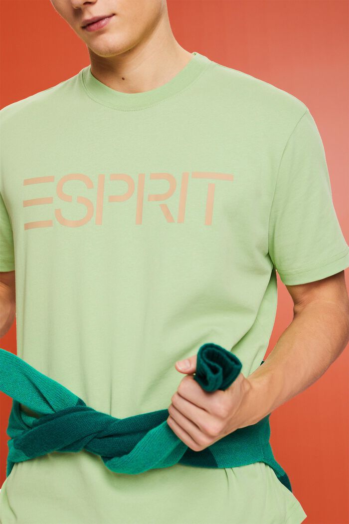 T-shirt en jersey de coton unisexe à logo, LIGHT GREEN, detail image number 3