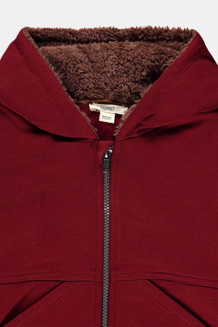 Sweatshirts cardigan, DARK RED, detail image number 2