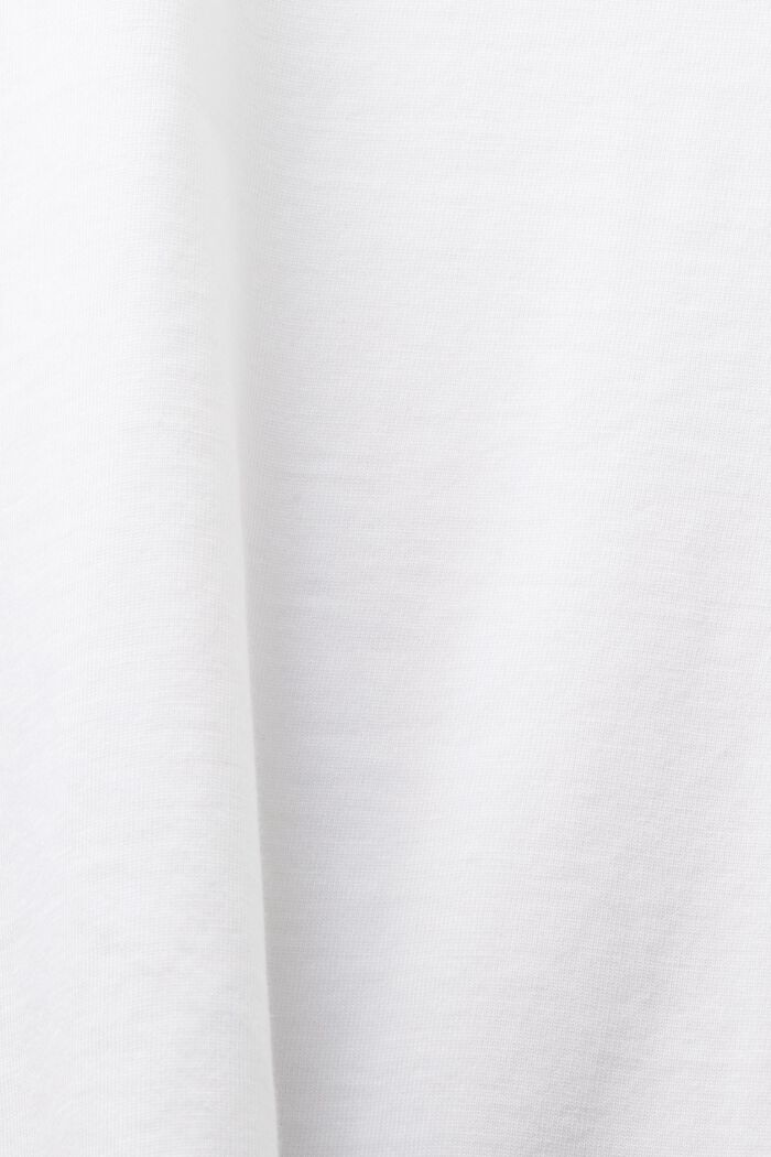 T-shirt à encolure ronde en coton Pima, WHITE, detail image number 5