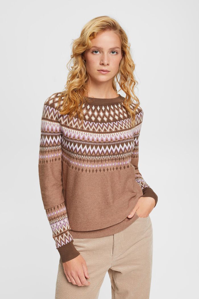 Pull-over jacquard, TAUPE, detail image number 1