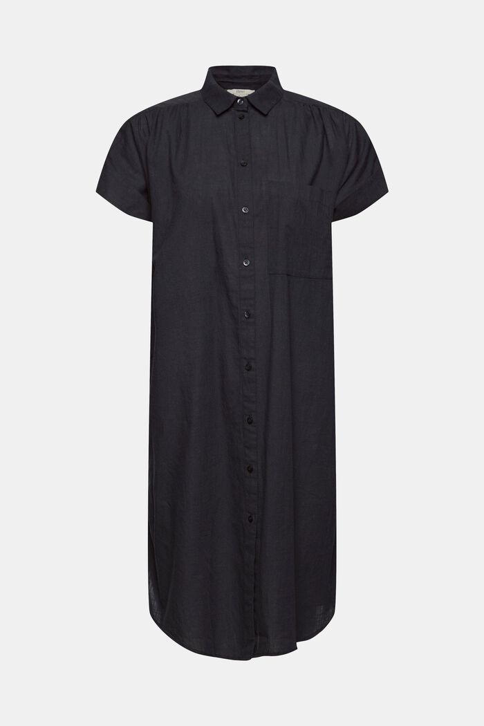 Robe-chemise légère, BLACK, overview