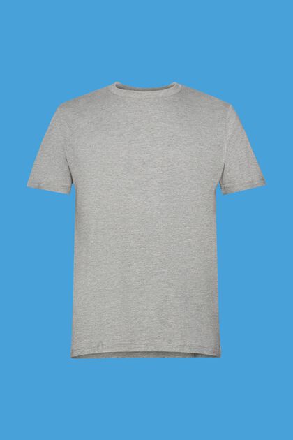 T-shirt à encolure ronde de coupe Slim Fit, MEDIUM GREY, overview