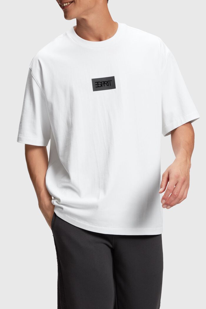 T-shirt de coupe carrée, WHITE, detail image number 0