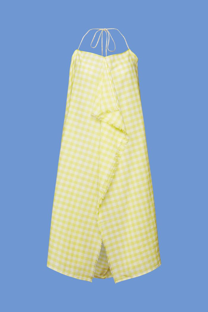 Robe de plage dos-nu à motif imprimé, LIME YELLOW, detail image number 6