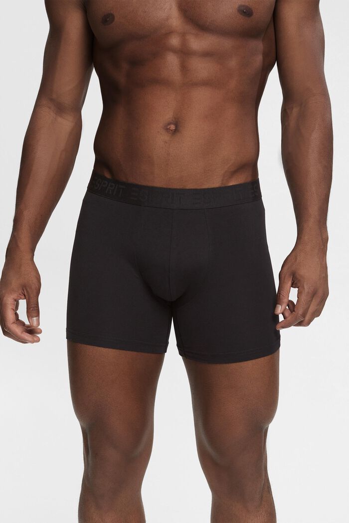 Lot de shorts longs pour Hommes en coton stretch, BLACK, detail image number 1