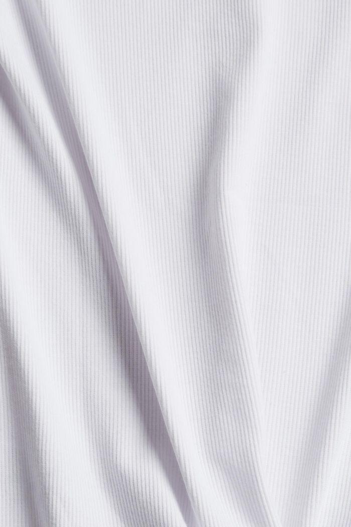 T-shirt en mélange de matières à teneur en LENZING™ ECOVERO™, WHITE, detail image number 4