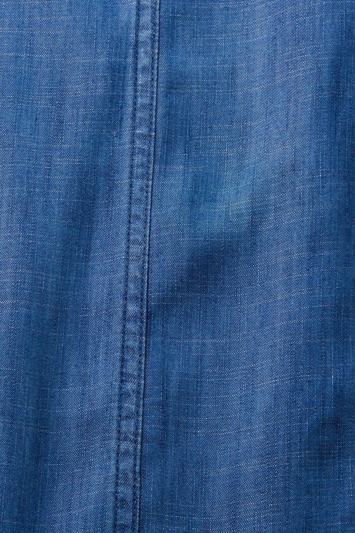 Pantalon taille haute à jambes larges, BLUE MEDIUM WASHED, detail image number 6