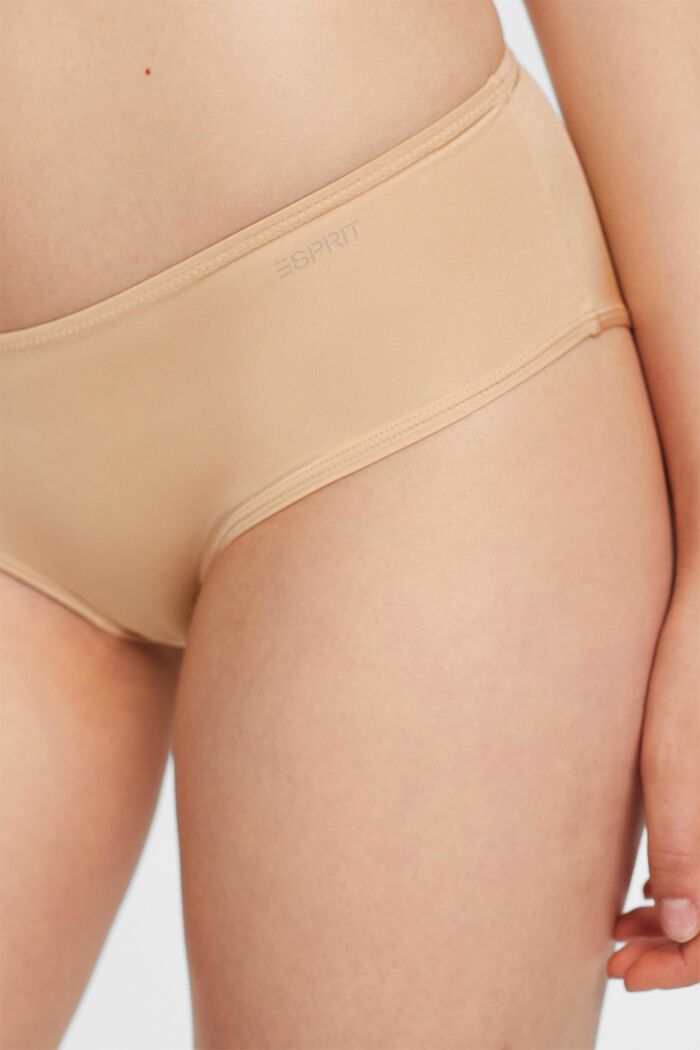Shorty taille basse en microfibre, DUSTY NUDE, detail image number 2