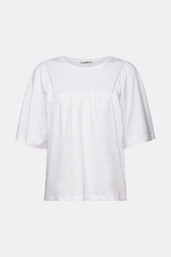 T-shirt évasé, 100 % coton, WHITE, detail image number 6
