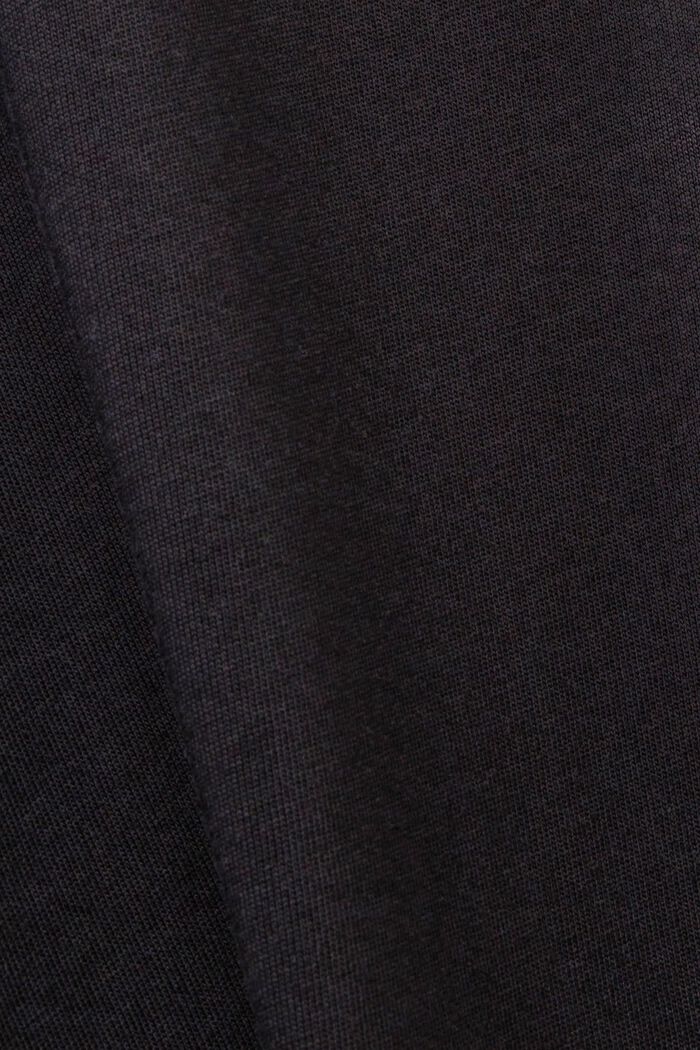 T-shirt en coton durable à motif cœur, BLACK, detail image number 5