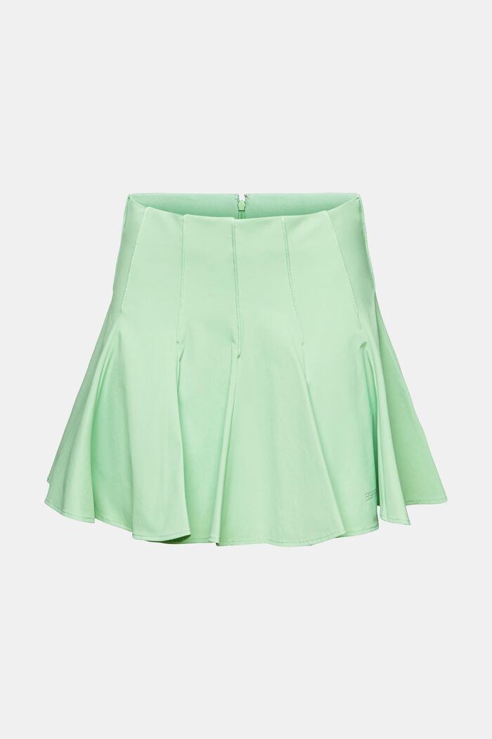 Mini-jupe short plissée et évasée, LIGHT GREEN, detail image number 7