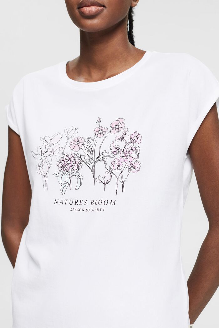 T-shirt à imprimé, bio coton, WHITE, detail image number 2