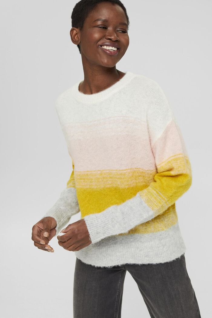 À teneur en laine : le pull-over animé d’un dégradé de couleurs, PASTEL PINK, detail image number 0